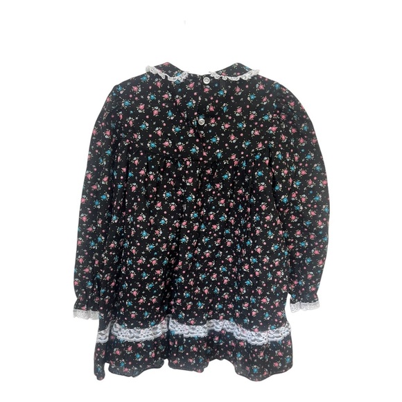 Vintage Girl’s Floral Dress Peter Pan Lace Collar Winnie the Pooh size 6 - Picture 2 of 4